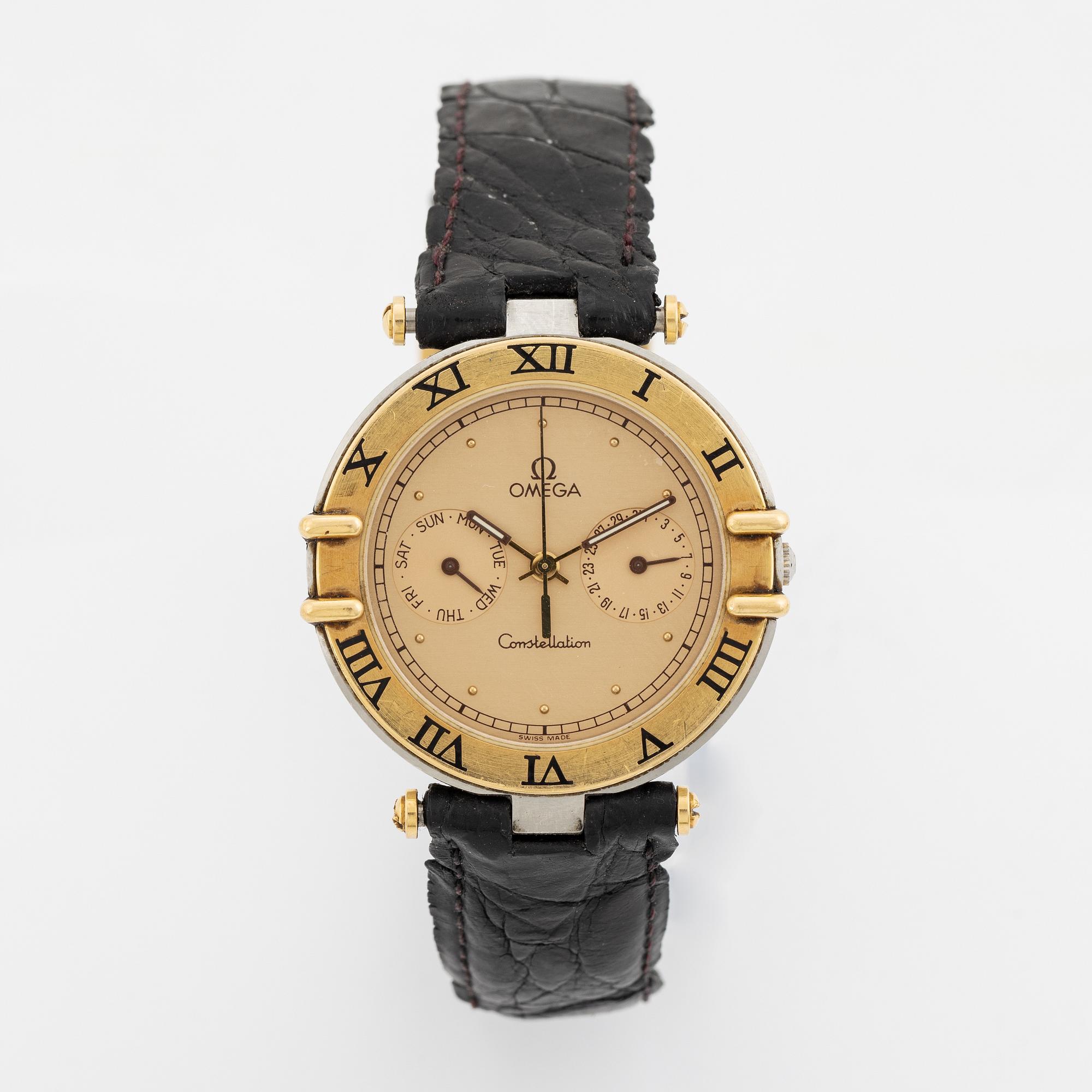 Omega, Constellation, "Uggla", wristwatch, 33 mm.