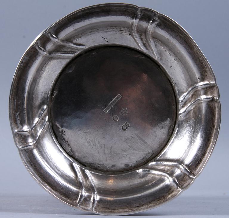 BÄGARE, silver, Stephan Westerstråhle (1789-1813), Stockholm, 1809. Vikt 407 gram.