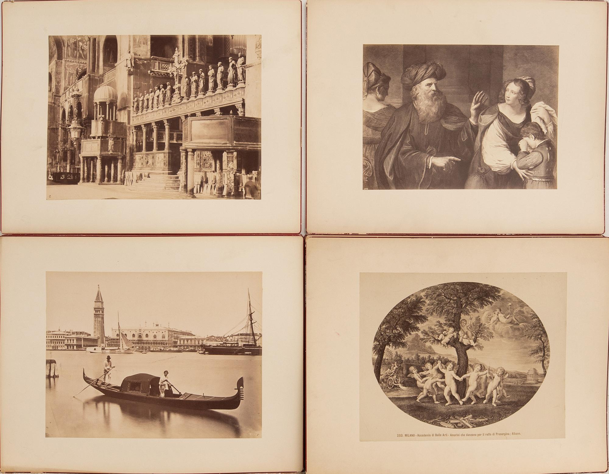 Fotografier 28 st sent 1800-tal Italien.