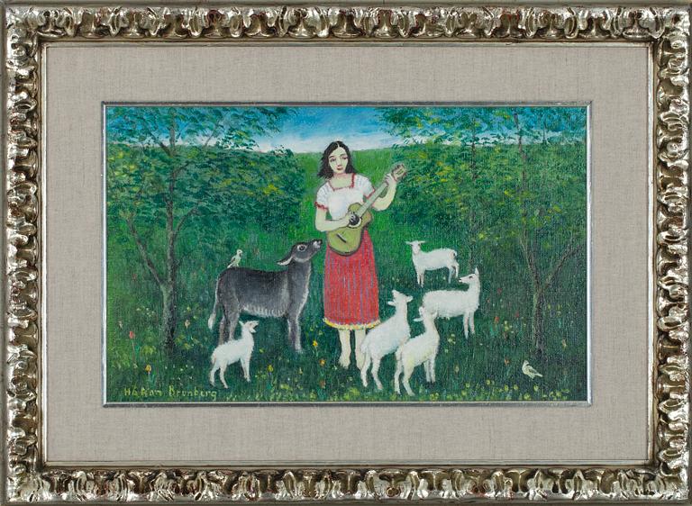 HÅKAN BRUNBERG, olja på duk, uppfodrad på pannå, sign.