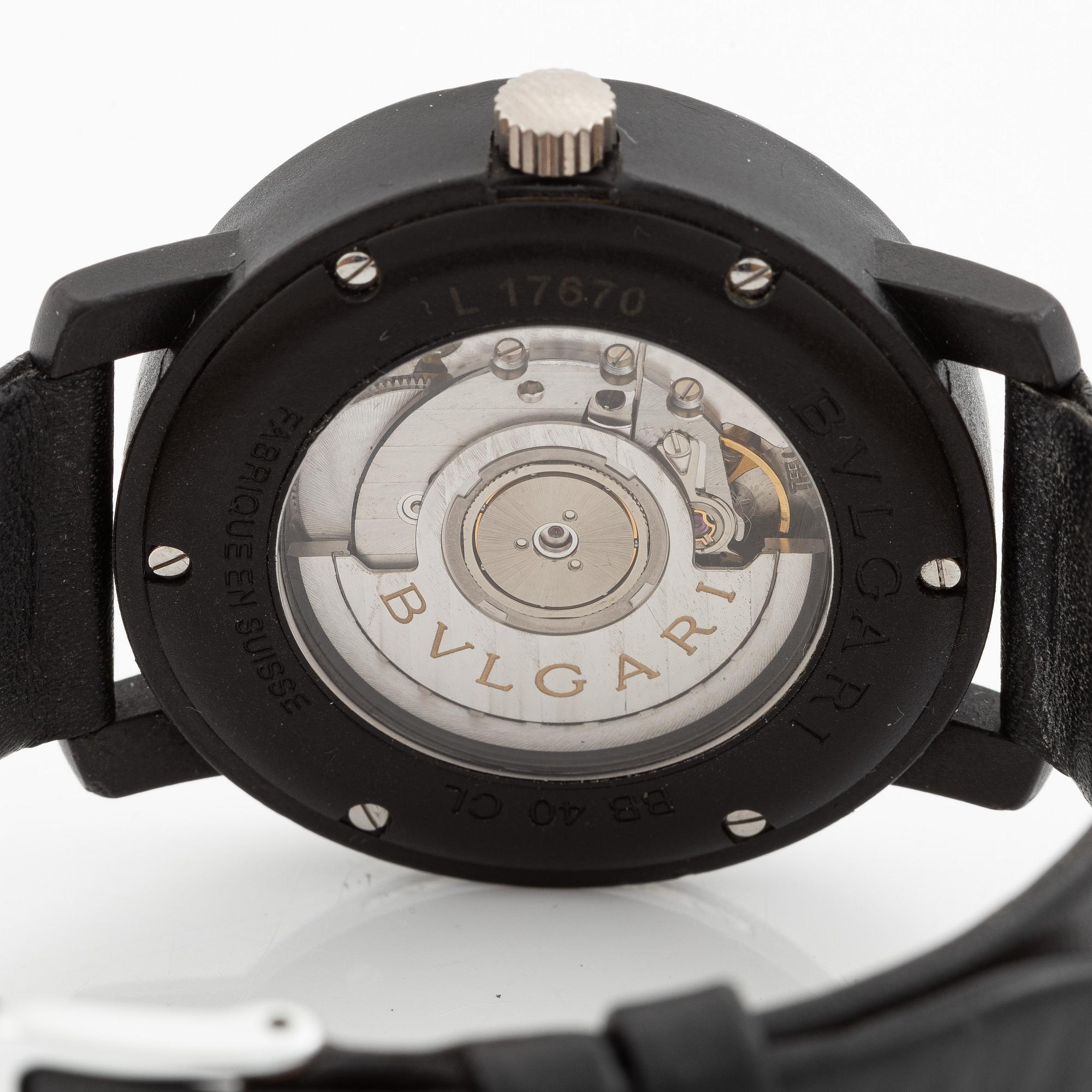 Bulgari, Bvlgari, Carbongold, "Via Dei Condotti 10, Roma", wristwatch, 40 mm.