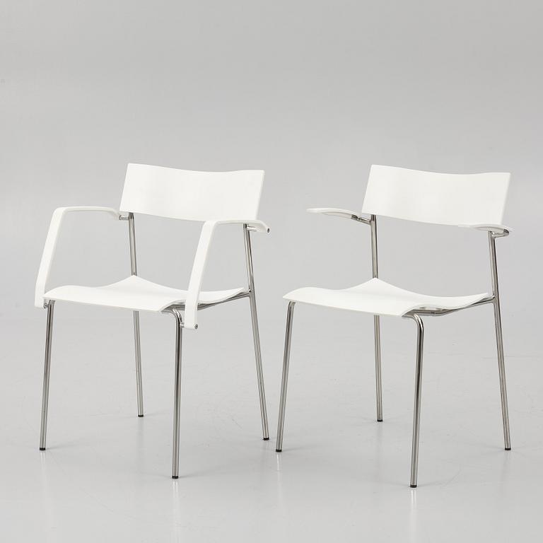 Johannes Foersom & Peter Hiort-Lorenzen, a set of six 'Campus' chairs, Lammhults, after 1992.