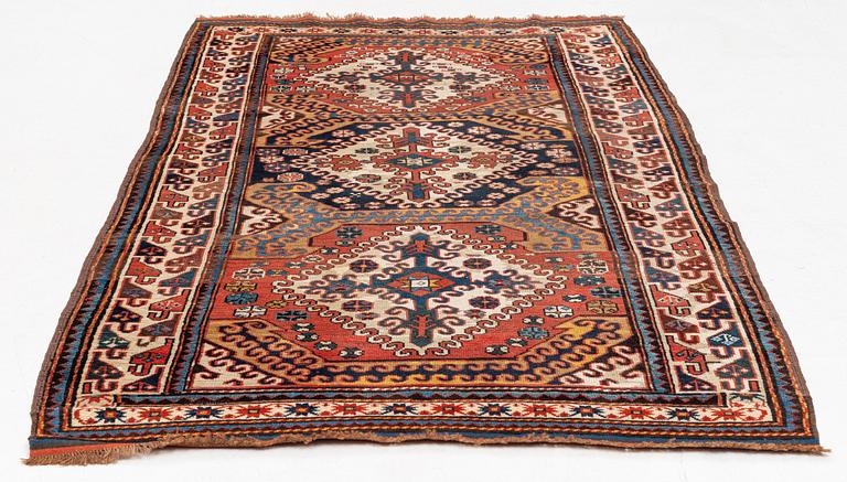 An antique Borchalou Kazak rug, south Caucasus, c. 227 x 137 cm.