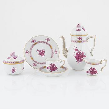 Kaffeservis, 26 delar, porslin, "Chinese Bouquet Pink", Herend, Ungern, 1900-talets andra hälft.