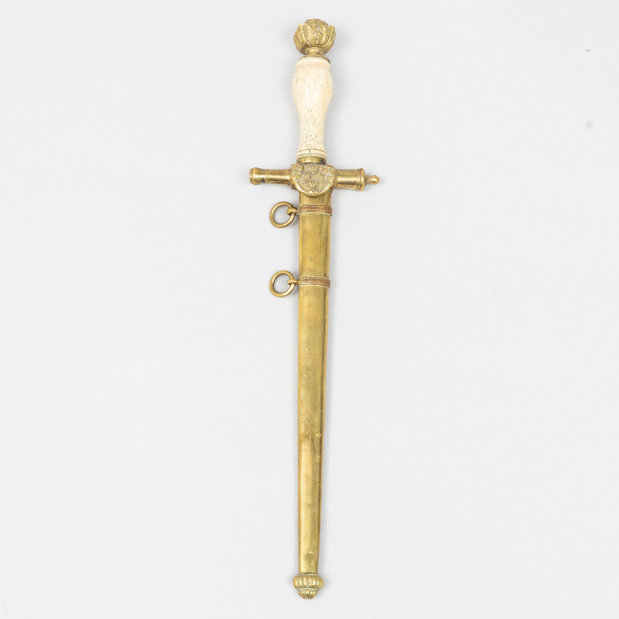 A Swedish officer's dagger, early 19th Century.