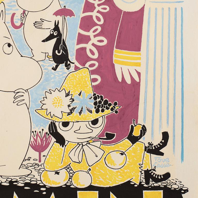 Tove & Lasse Jansson, Original for the cover of the serie magazine "Mumin" no 1 1977.