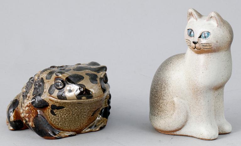 FIGURINER, 2 st, keramik, Paul Hoff samt Lisa Larson Gustavsberg.