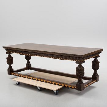 A early 20th century oak Baroque style table.