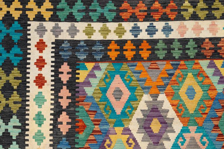 An, Afghan kilim carpet, c. 496 x 319 cm.