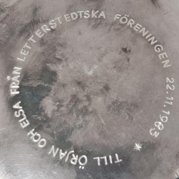 Roland Lantz, a silver bowl, Stockholm, 1982.