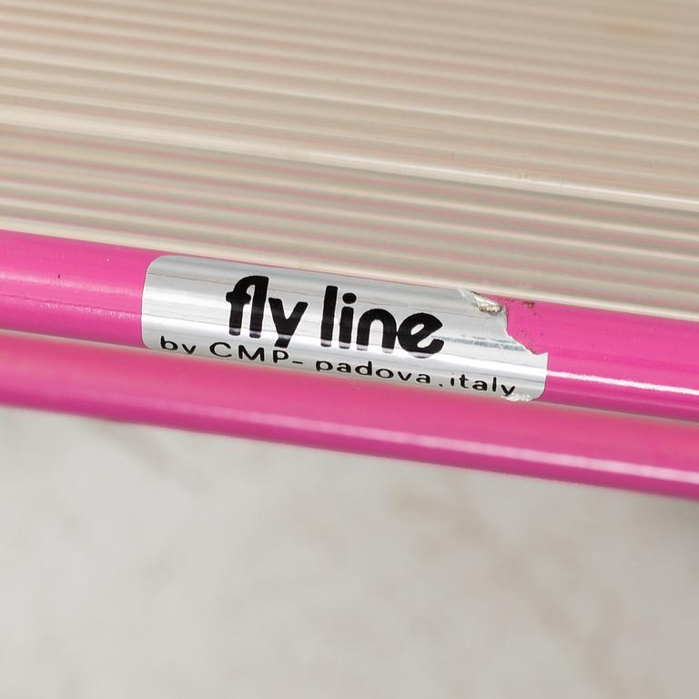 CHAIRS, a pair, "Fly Line" by CMP-padova Italy, second half of the 20th century. Signed with label.