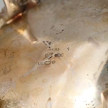 KAFFESERVIS, 4 delar, silver, rokokostil, bla Tyskland, svenska importstämplar. Tot ca 570 gram.