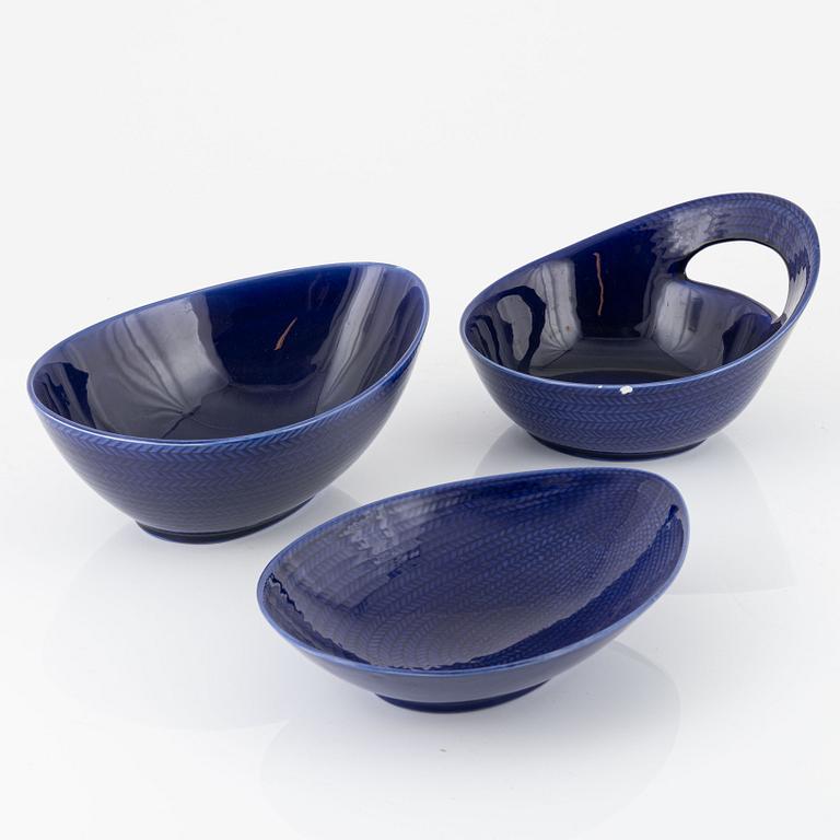 Hertha Bengtson, a 35-piece 'Blå eld' flintware service, Rörstrand.