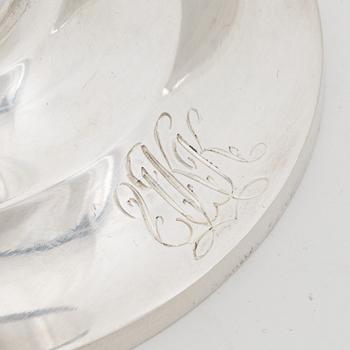 Three pairs of silver candlesticks, Finnish and Swedish hallmarks 1927-1972.