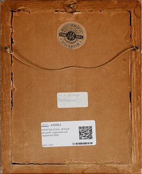 MÅRTEN ESKIL WINGE, akvarell, signerad och daterad 1892.