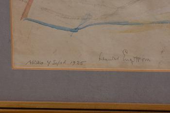 ENGSTRÖM, LEANDER, akvarell. Sign och dat Abisko, 1925.