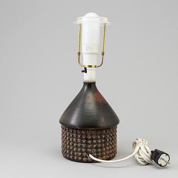 STIG LINDBERG, bordslampa, stengods, Gustavsberg studio, unik.