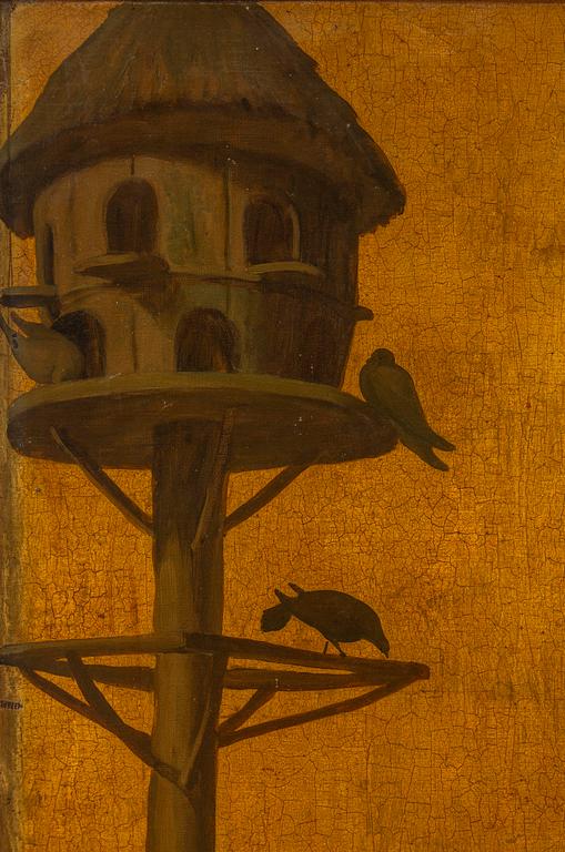 CHARLES GOGIN, 4, oil on canvas, signed Charles Gogin and C.G. With numbering 175 in red on all four.