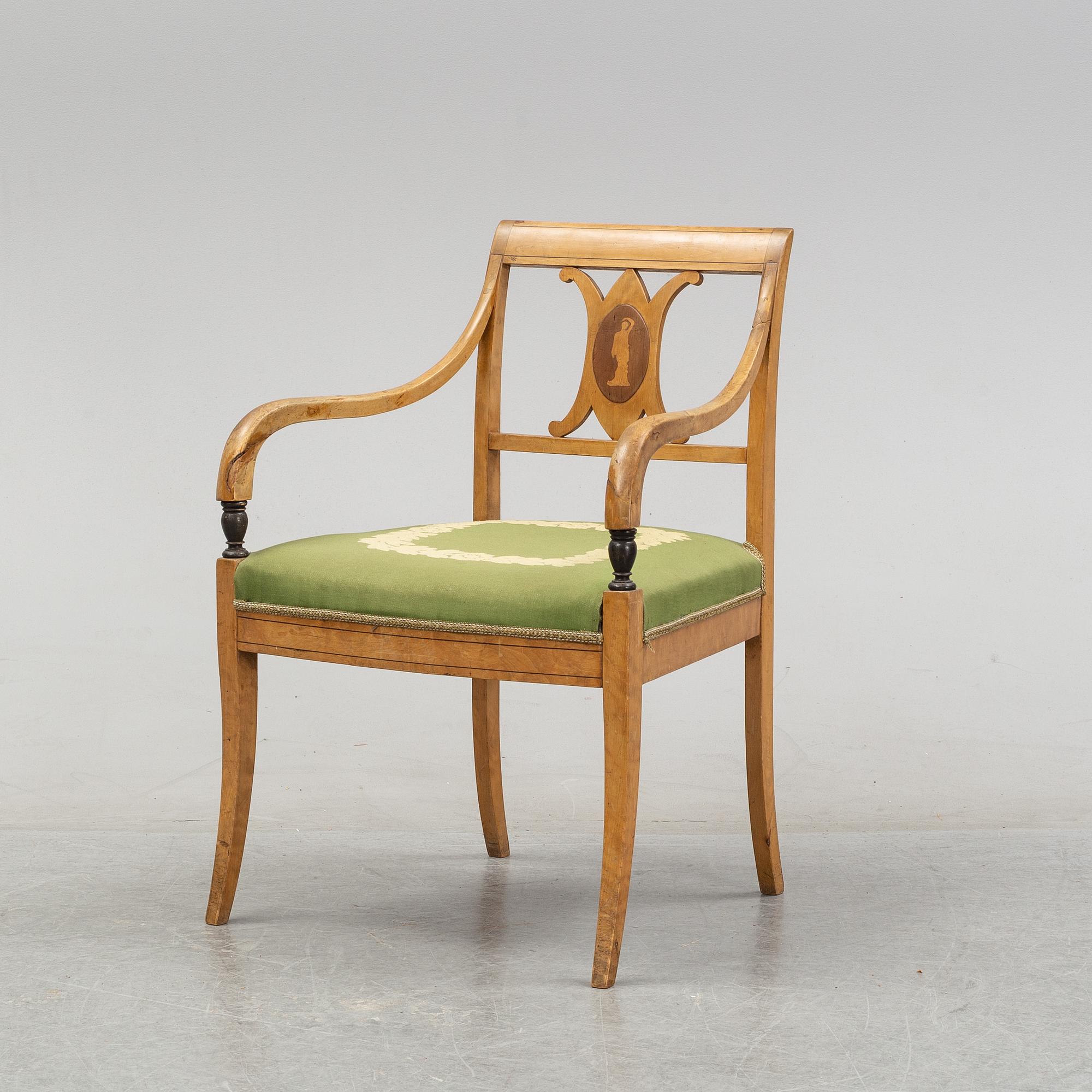 A late Gustavian style mahogany writing desk.