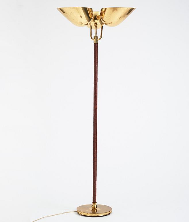 Carl-Axel Acking, a rare model "2645" floor lamp, Bröderna Malmströms metallvarufabrik, Sweden 1940s-50s.