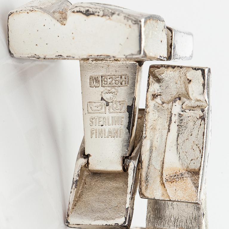 Björn Weckström, manschettknappar, "Polaris", silver, Lapponia 1969.