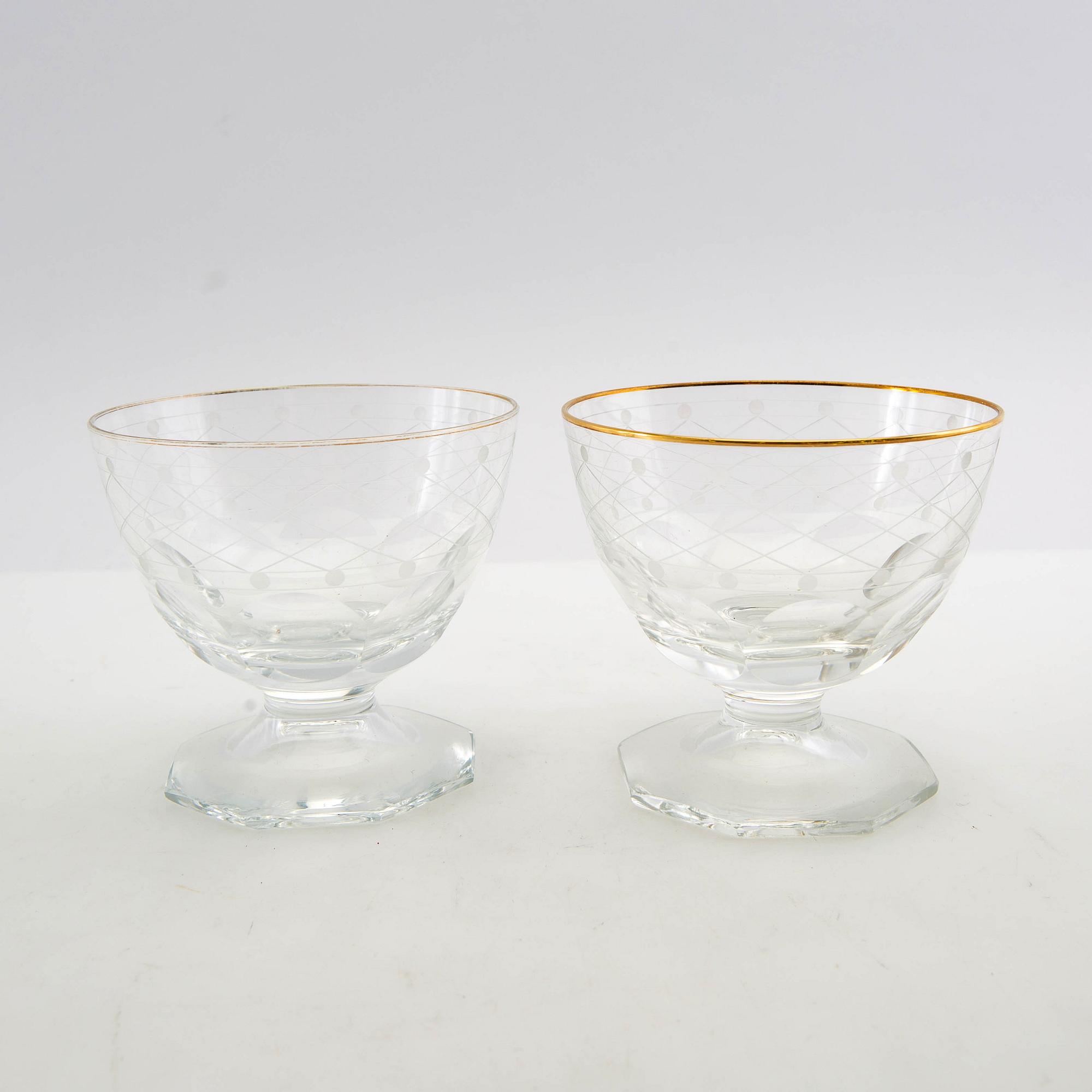 Coupeglas 7+6 st 1900-talets mitt.