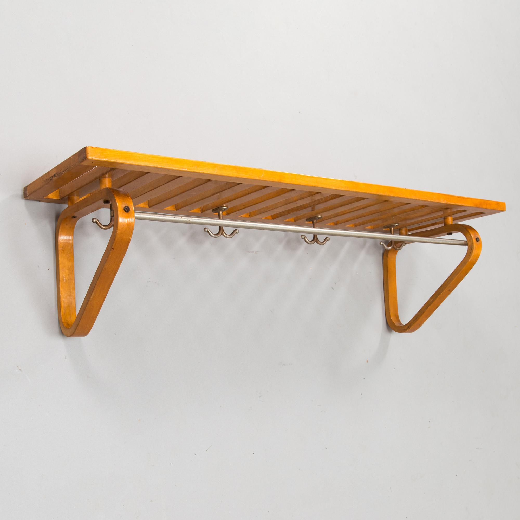 Alvar Aalto, hattuhylly / naulakko, Artek, 1930/1940-luku.