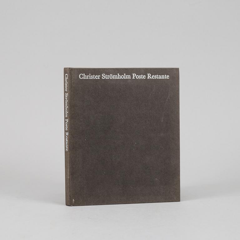 Bok, "Poste Restante", Christer Strömholm, PA Norstedt & Söners Förlag Stockholm 1967, signerad Christer Strömholm.