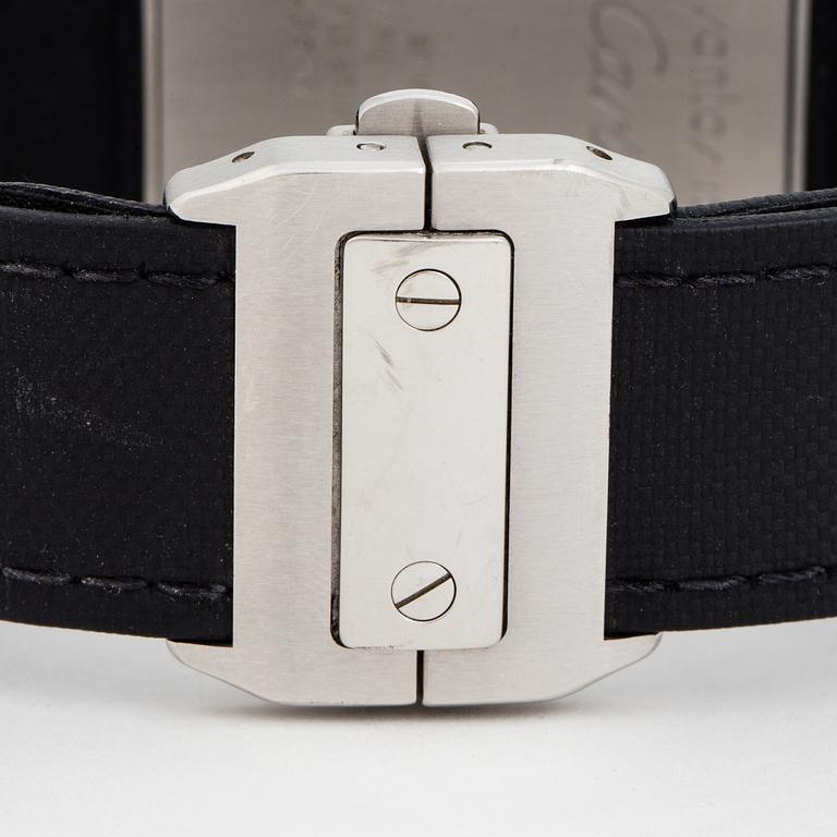 CARTIER, Santos 100, wristwatch, 38 x 38(51) mm.