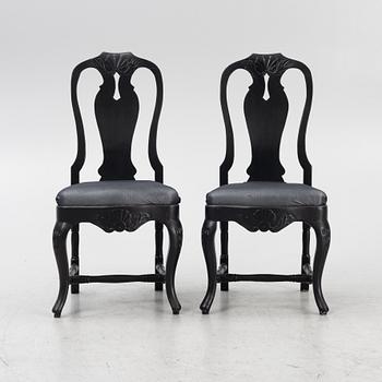 Six Baroque style chairs, 20th Century.