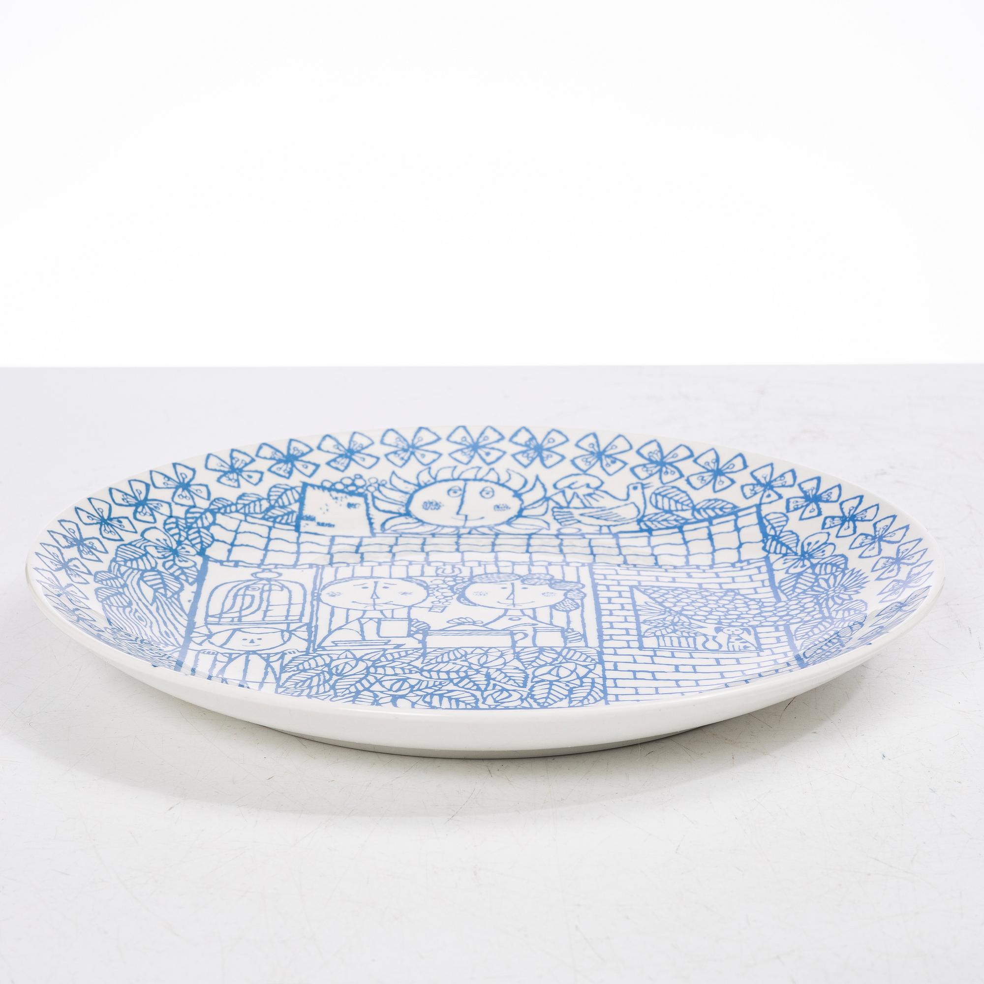 Stig Lindberg, tallrikar, 22 st, "Boro", Gustavsberg.