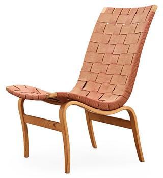A Bruno Mathsson beech easy chair, Karl Mathsson, Värnamo, Sweden 1940's.