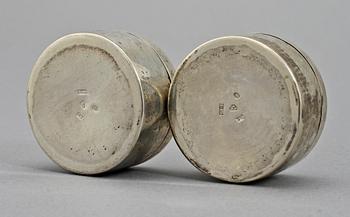 DOSOR, 3 st, silver, Sverige, 1800-tal. Vikt 120 g.