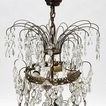 A Gustavian style chandelier, first half of the 20th Century.