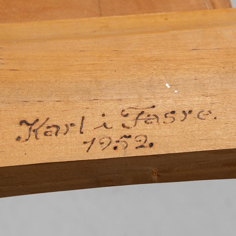 Matbord samt stolar, 5 delar, rokokostil, Karl i Tasre, Taserud, Arvika, 1900-talets mitt.