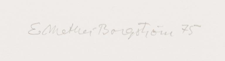 Ernst Mether-Borgström, silkscreen, signerad och daterad -75, numrerad 39/90.