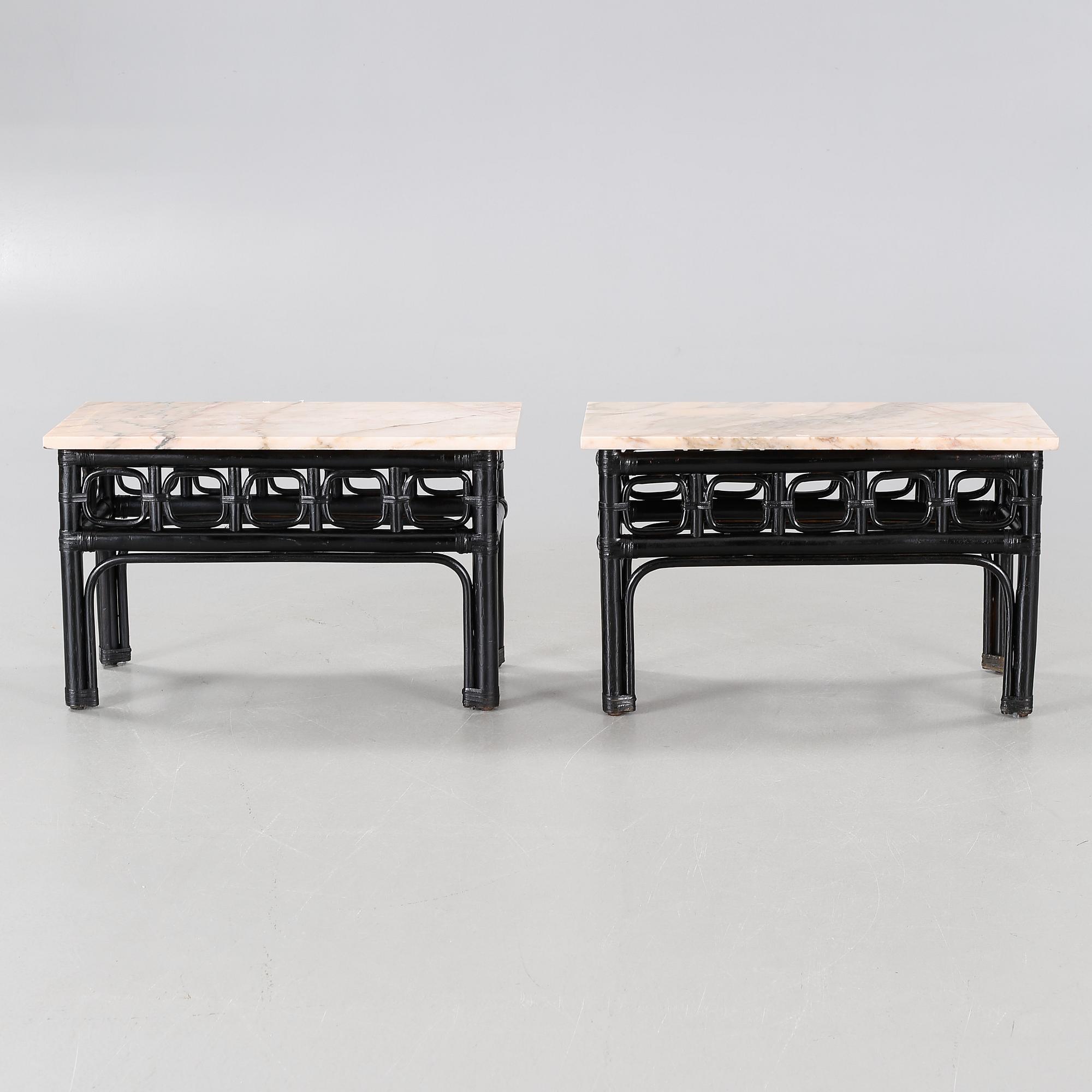 A pair of side tables, second half of the 20th century.