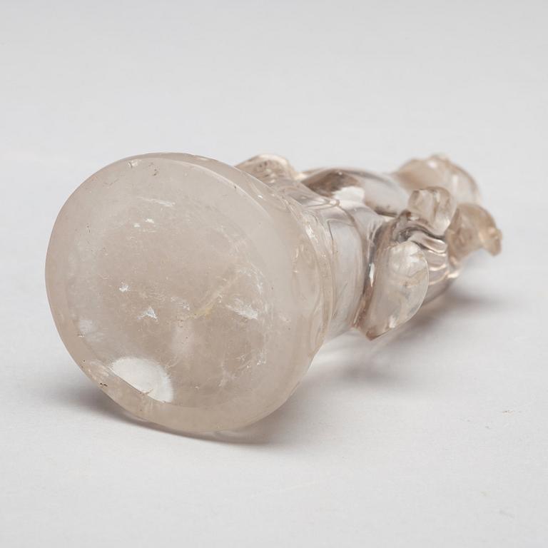 A rock chrystal figure of Shoulau, late Qing dynasty.