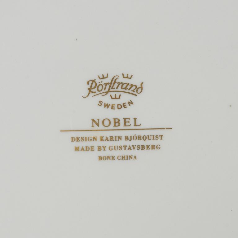 Karin Björquist, A 19 piece "Nobel", service, Karin Björquist, Rörstrand, as well as glass, "Nobel", a pair, Gunnar Cyrén, Orrefors.