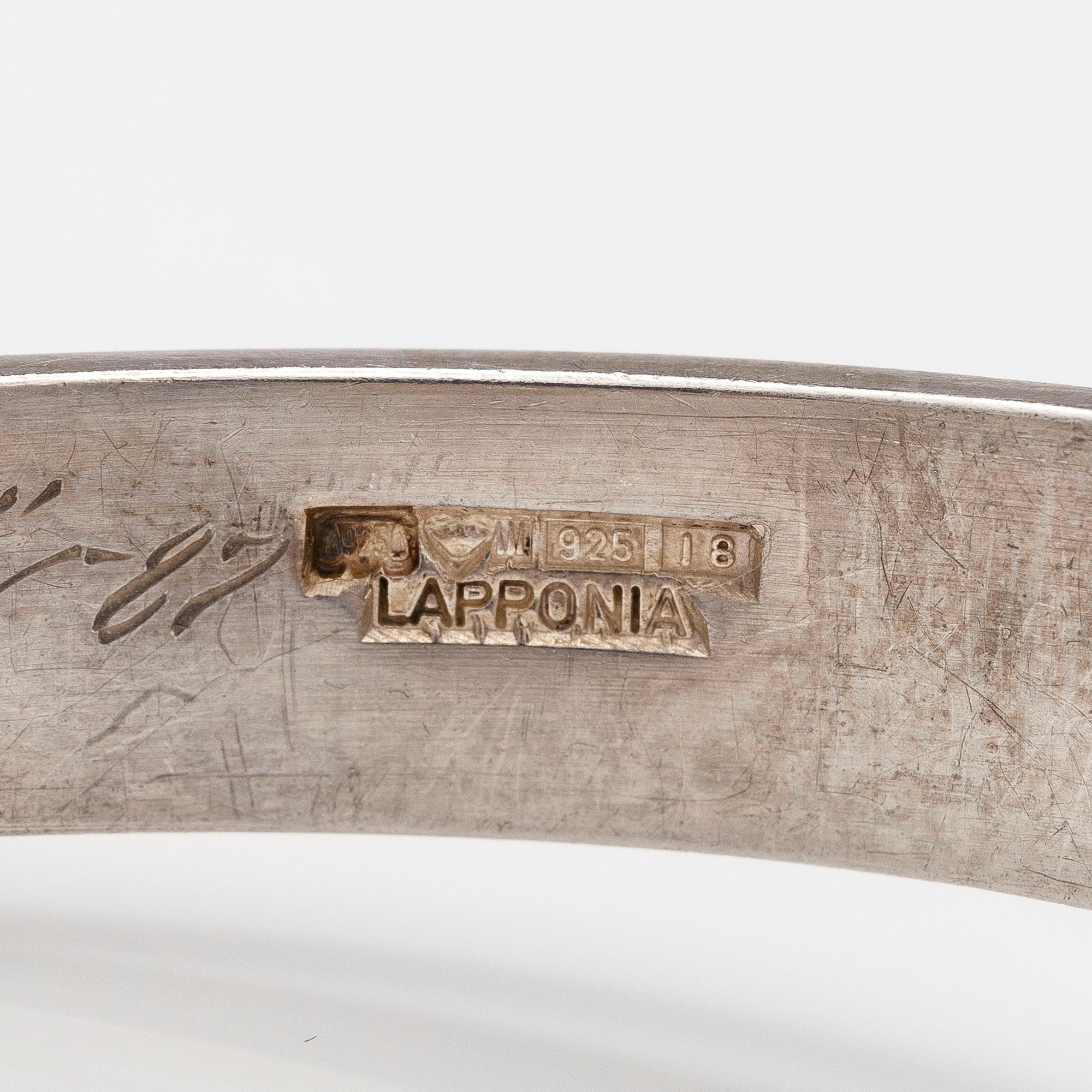 BJÖRN WECKSTRÖM, RING "Verho" och ARMBAND "Apollo", sterling silver. Lapponia 1973 och 1986.