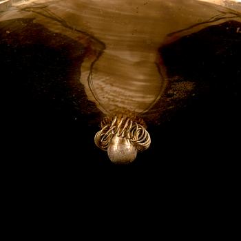 A mid-20th-century brass ceiling light, Finland.