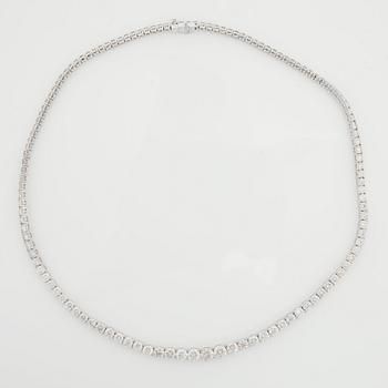 A brilliant-cut diamond necklace, 17.259 cts in total, according to inscription.