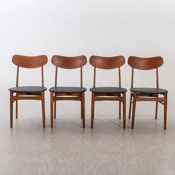 A SET OF FOUR CHAIRS.