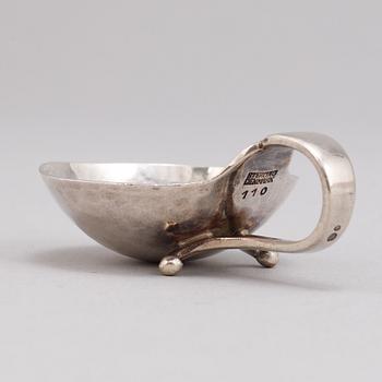 Georg Jensen, saltkar, 4 st, silver, Danmark, första halvan av 1900-talet.