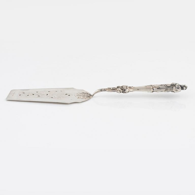 A silver fish server, Stockholm, 1848.