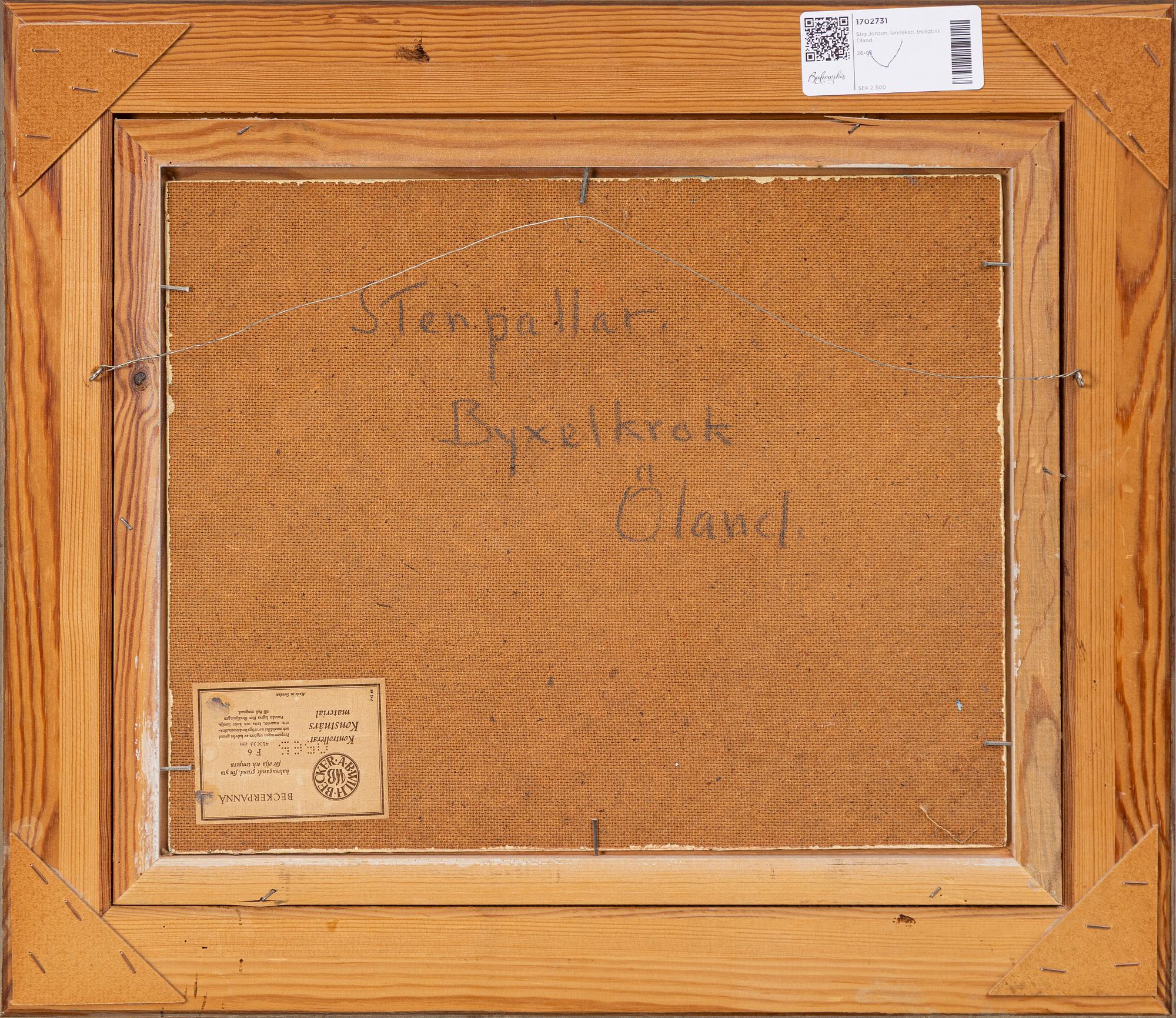 Stig Jonzon, "Stenpallar, Byxelkrok, Öland ".