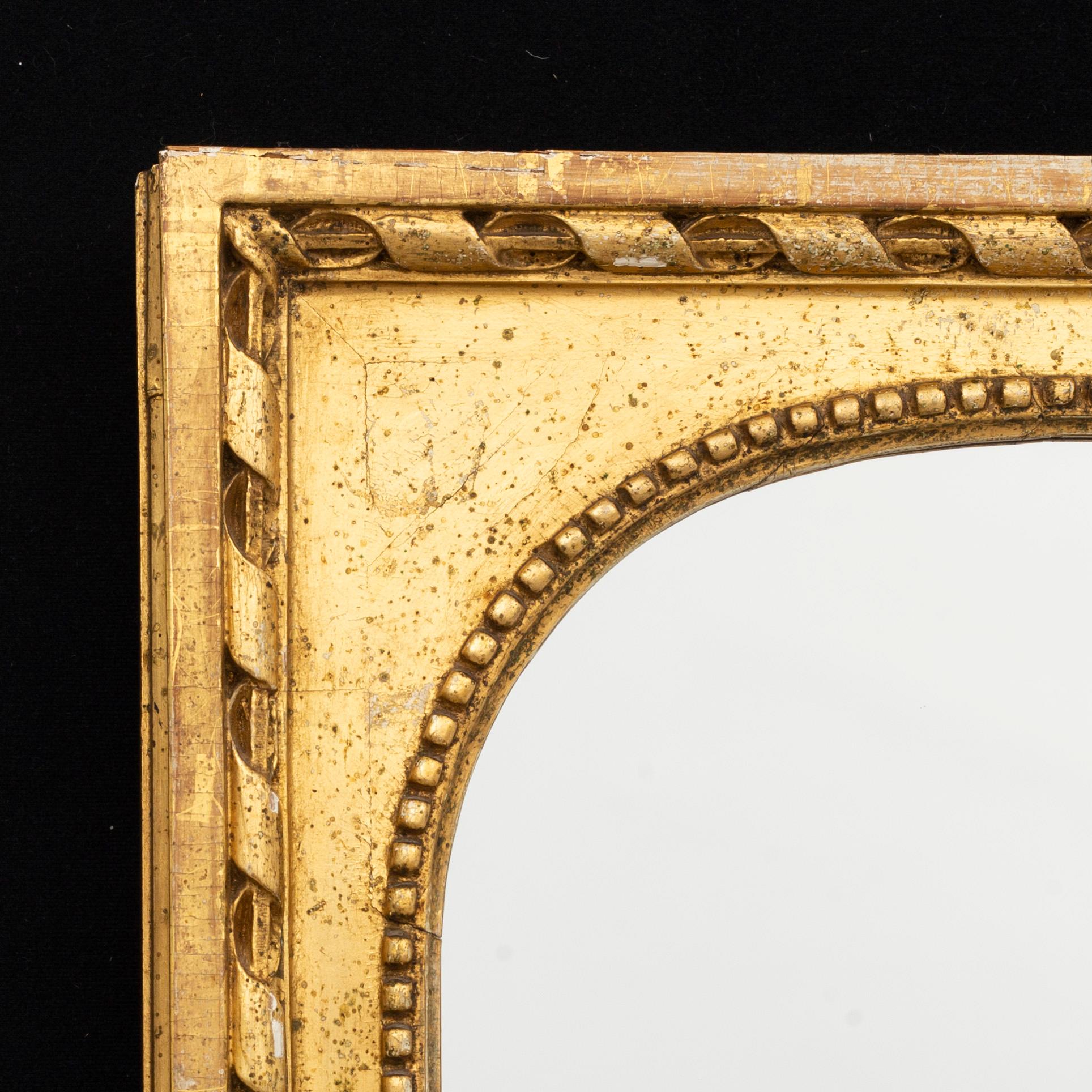 Late gustavian style mirror, around the year 1800.