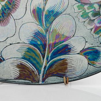 Birger Kaipiainen, dekorationsfat, stengods, signerad Kaipiainen Arabia.