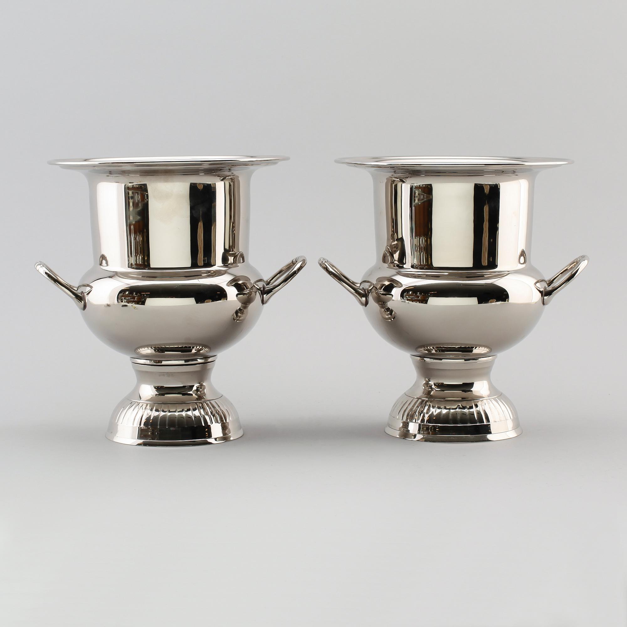 VINKYLARE, 1 par, vitmetall, 1900-/2000-tal.