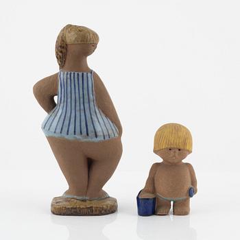 Lisa Larson, two stoneware figurines, Gustavsberg, Sweden.